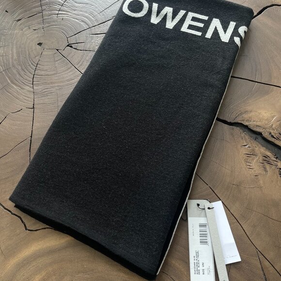 Rick Owens: RARE Wool OWENSCORP SUBHUMAN Blanket Mega Scarf SS24 Lido - Picture 6 of 8